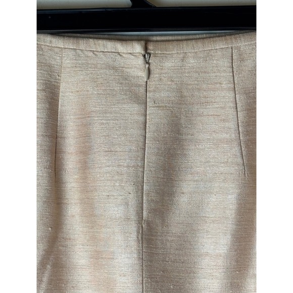 Pilar Rossi Skirt Women 12 Pink Peach Silk Straight Pencil Knee Length Career - Picture 6 of 9